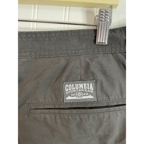 Columbia Mens Regular Fit Gray Cotton Shorts Size 38 With Side & Back Pockets - Picture 5 of 13
